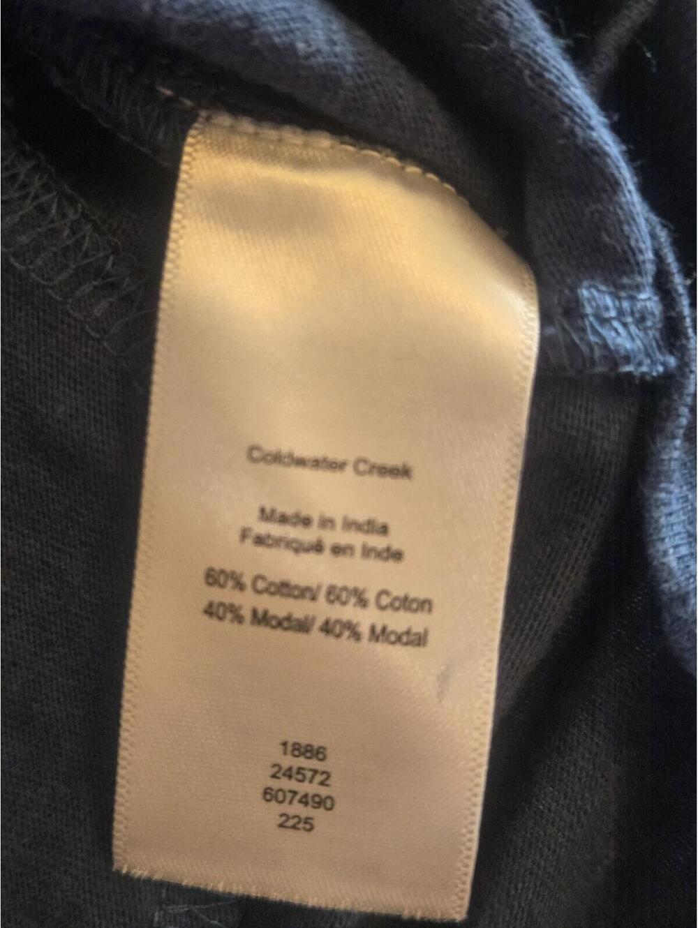 Coldwater Creek Blue Slub Knit Tunic XL Utility CottageCore - Picture 7 of 7